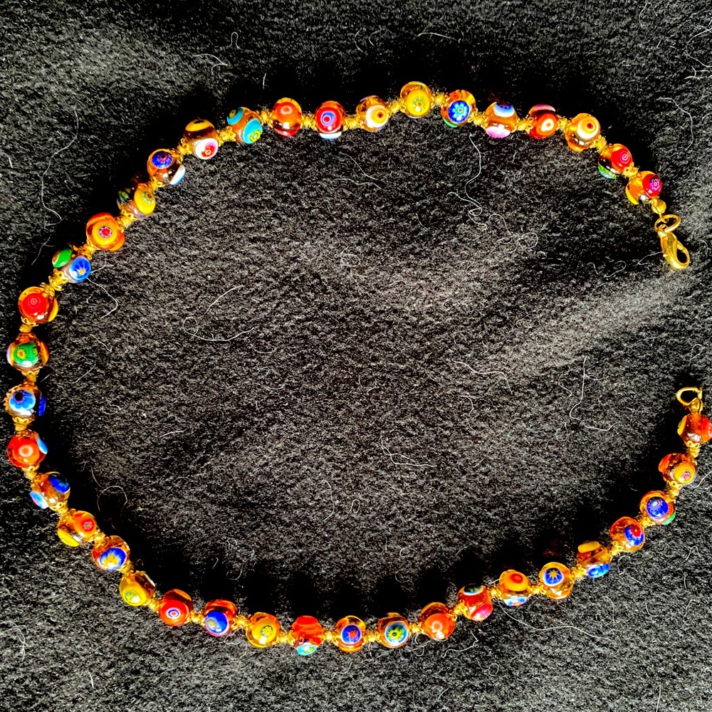 Multicolor Glass Bead Necklace